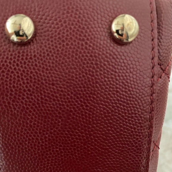 Pre owned authentic!!!!! coco handle CHANEL mini burgundy - Picture 10 of 15